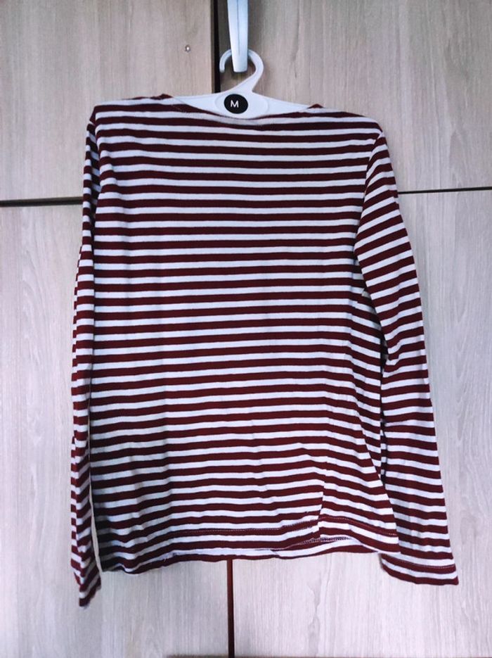 Sweatshirt marinière rouge & blanc 8 ans Bpc - photo numéro 2