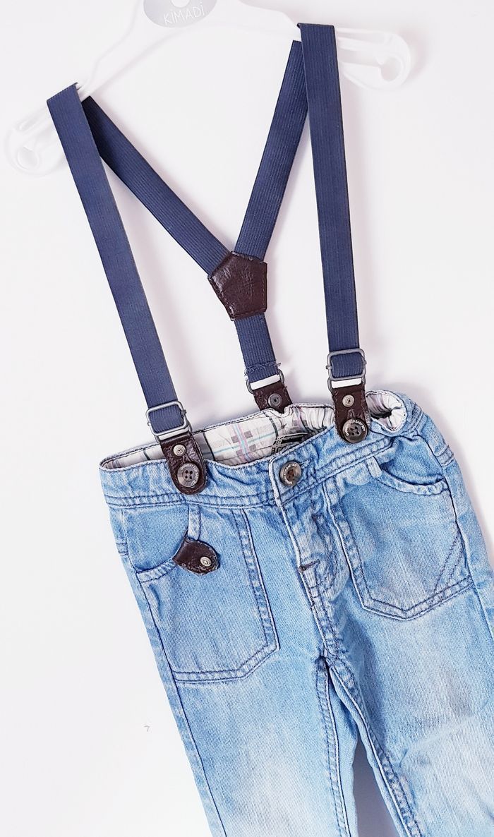 💙 Jean slim à bretelle amovible - Tape à l'œil - 18 mois 💙 - photo numéro 2