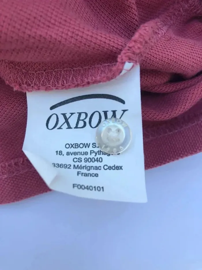 Polo Oxbow dark pink vintage Mens Size Small - photo numéro 8