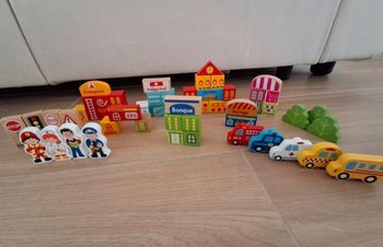 Jeu de blocs en bois