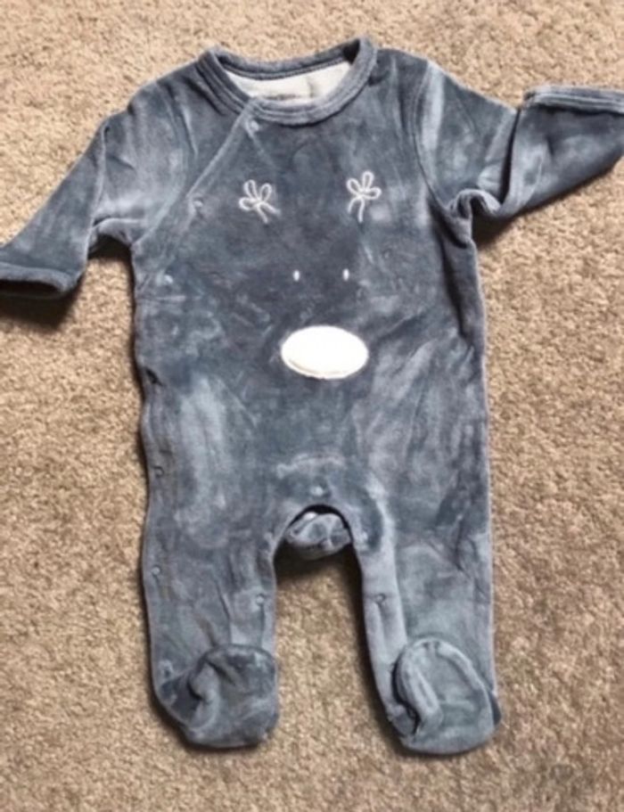 Grenouillère pyjama velours Vertbaudet