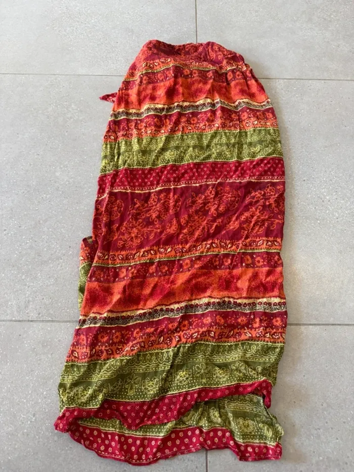 Longue jupe multicolore, très bon état René Derhy x, taille M 100cm de longueur - photo numéro 4