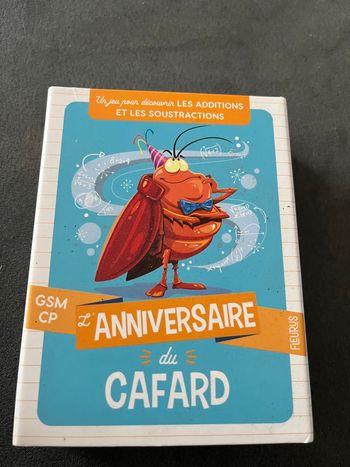 Jeu l’anniversaire du cafard fleurus addition soustraction 