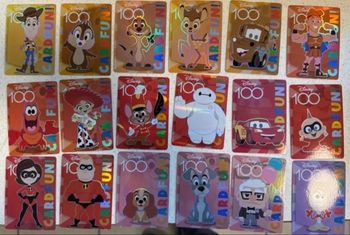 Lot 34 cartes CardFun Disney 100