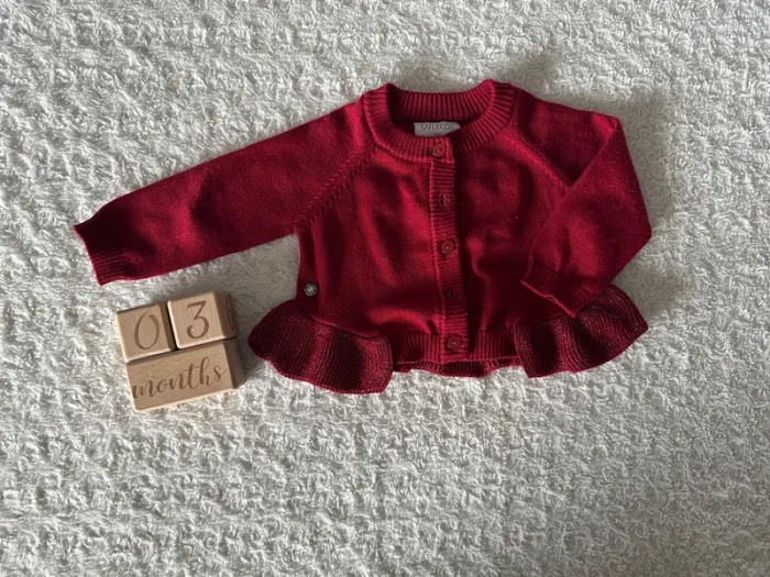 Gilet rouge mixte 1-3 mois overkids
