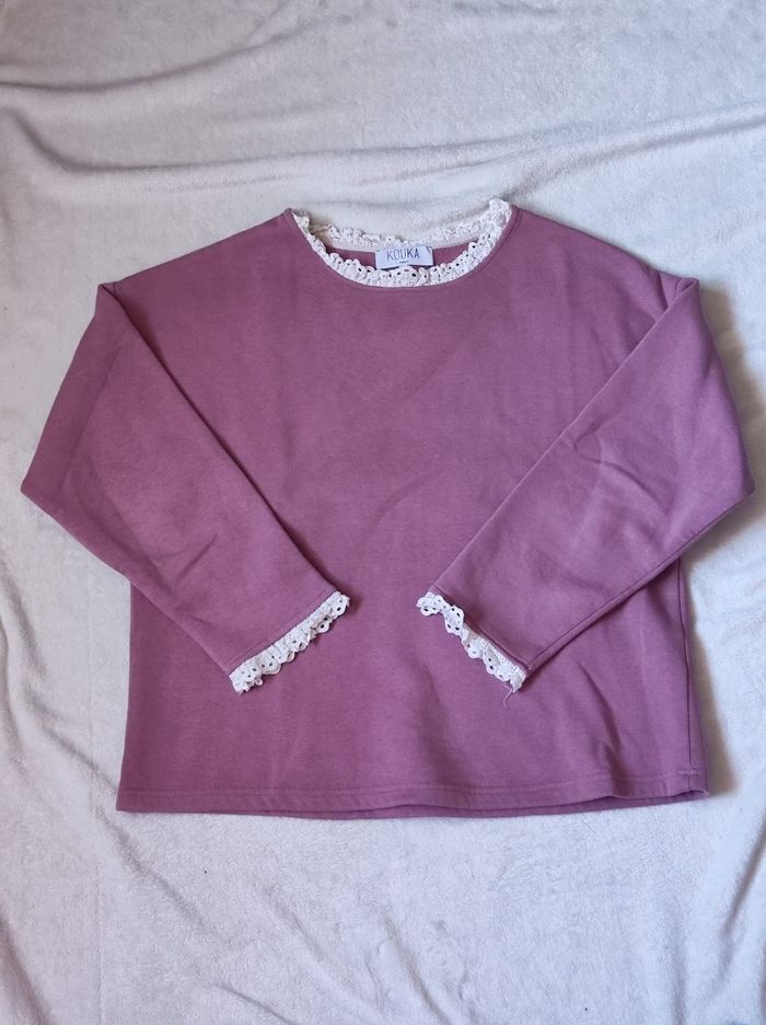 Pull à encolure dentelle taille S - photo numéro 2