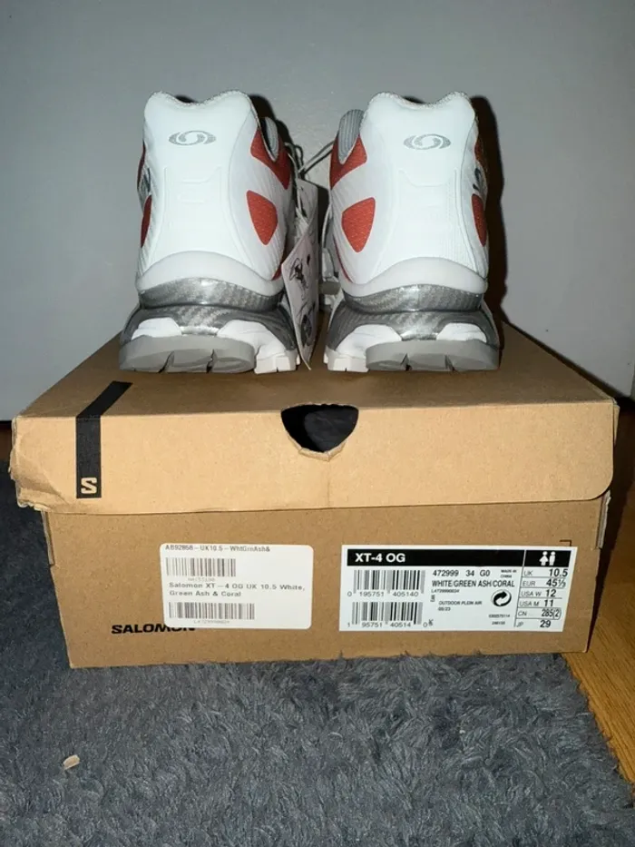 Salomon XT-4 OG Blanche / Verte / Corail - photo numéro 5