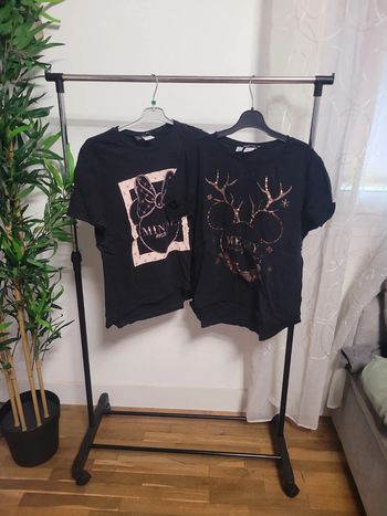 Lot tee-shirt noir disney