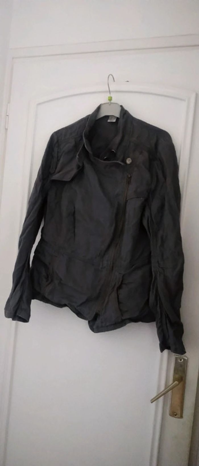 Veste en lin style perfecto gris femme 44 la redoute - photo numéro 2
