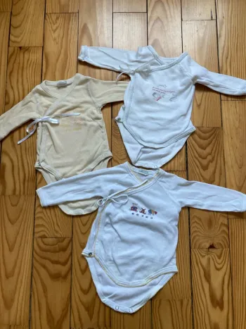 Lot de 3 body 1 mois mixte