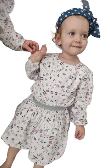 2 ans robe tape a l oeil 86 cm ( robe en vente uniquement)