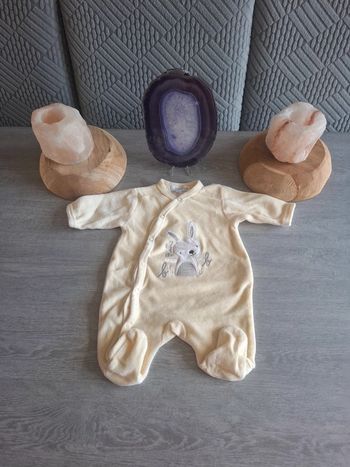 Pyjama velours une pièce naissance