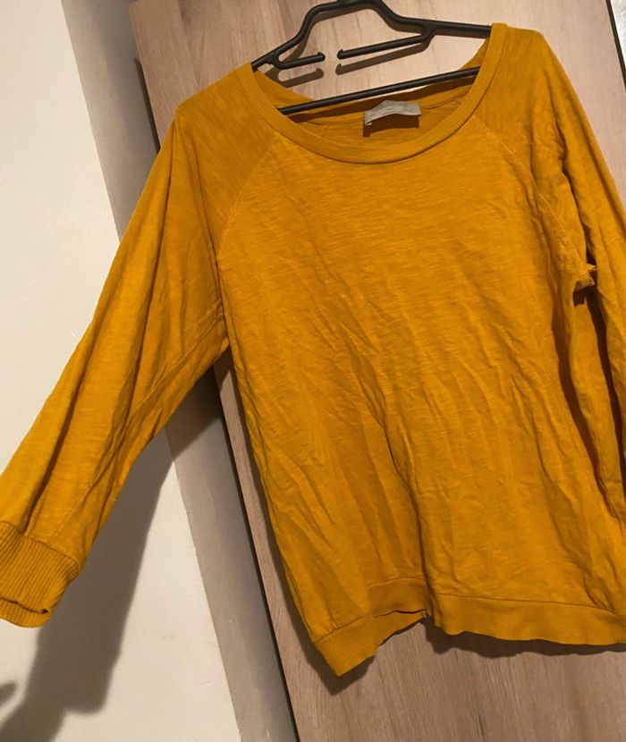 Haut manches 3/4 moutarde zara S - photo numéro 3