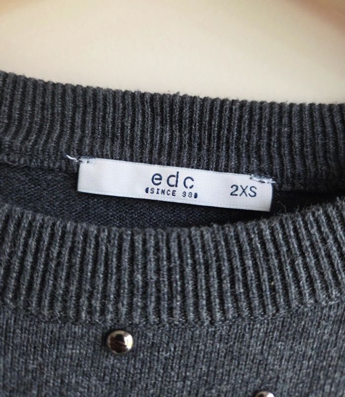 Pull gris perles edc by Esprit - raille XXS - photo numéro 3