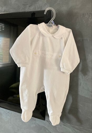 Pyjama bébé en velours blanc Sergent Major