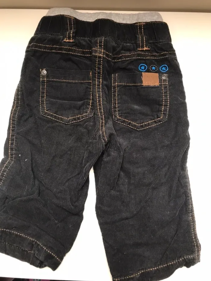 Ensemble pantalon velours, polo et chaussettes 6 mois - photo numéro 4