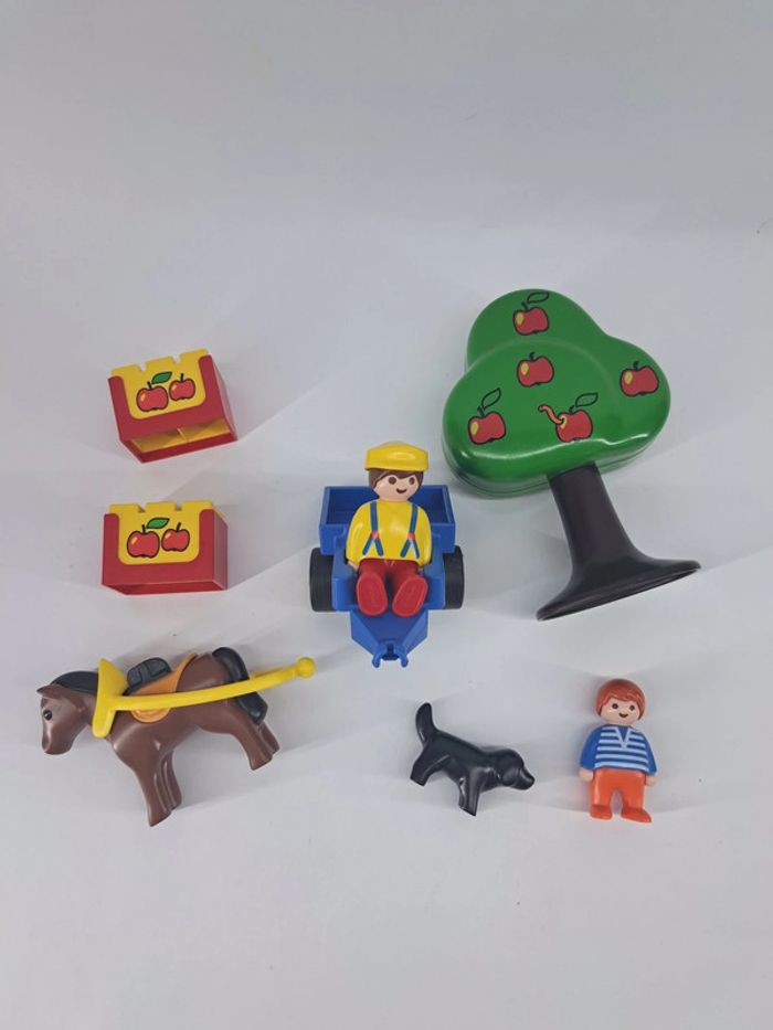 Playmobil premier age 1,2,3 pommier, agriculteur, enfant Charette - photo numéro 2