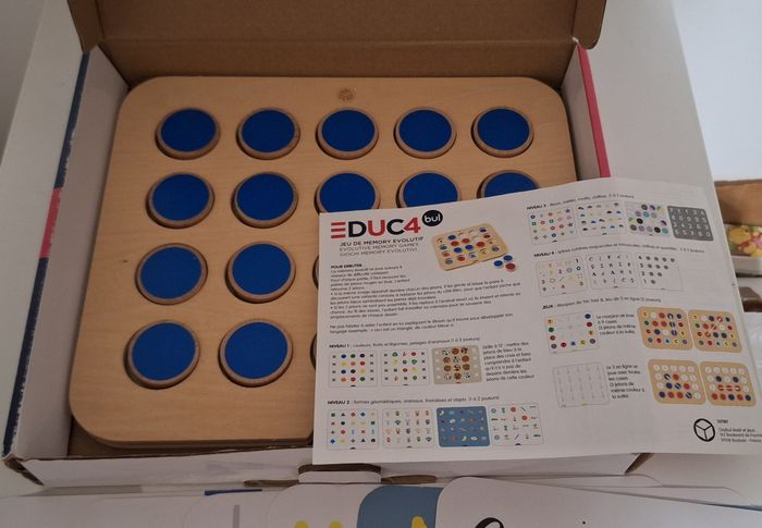 Jeu de memory évolutif en bois - photo numéro 3