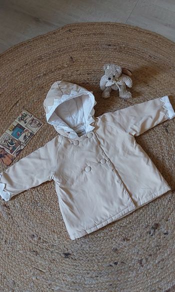 Veste hiver jaune paille Dpam 3/6 mois 62 cm