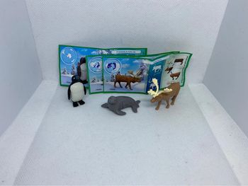 Lot de 3 natoons kinder surprise figurine pingouin phoque caribou