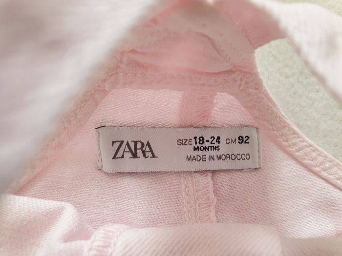 Salopette short denim rose et blanche - 92 - Zara - photo numéro 5