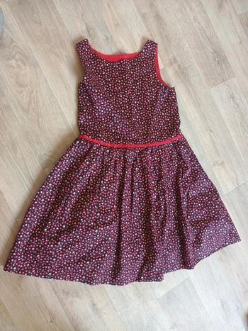 Robe été 12 ans sergent major fille fleur neuf magnifique