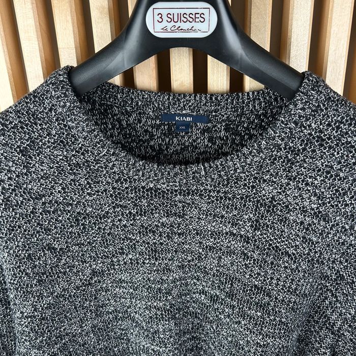 pull ras de cou kiabi taille xxl couleur gris foncé - photo numéro 2