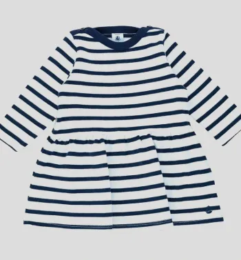 Robe à manches longues 6 mois en coton Petit Bateau