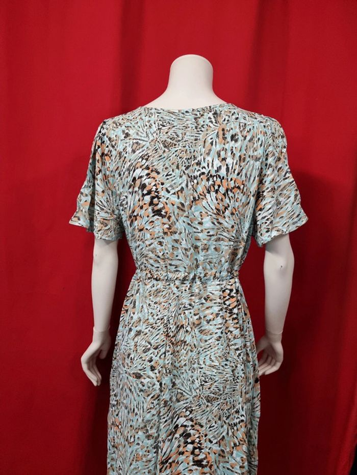 ICHI robe fluide de jour * taille 38 * turquoise - photo numéro 7