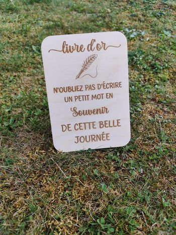 Pancarte livre d'or
