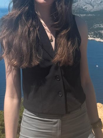Gilet de costume noir New Look