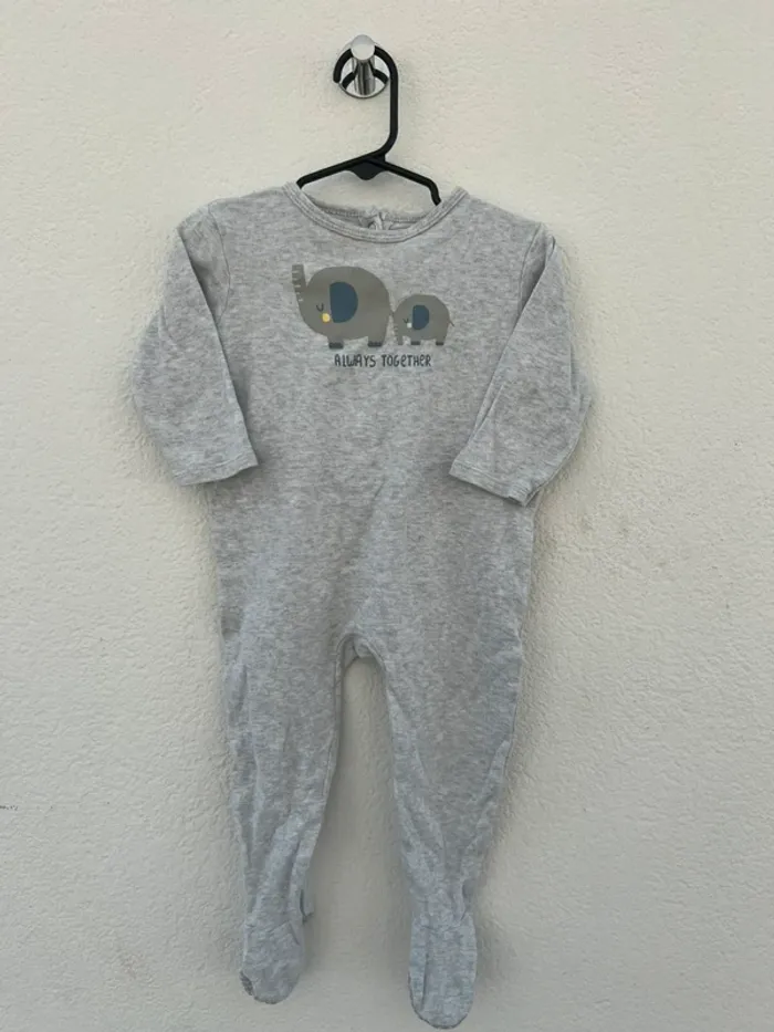 Pyjama éléphant gris