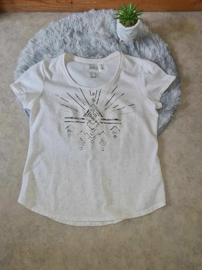 tee shirt crème Sarah Gonzales Décathlon femme taille M / 38 - photo numéro 2