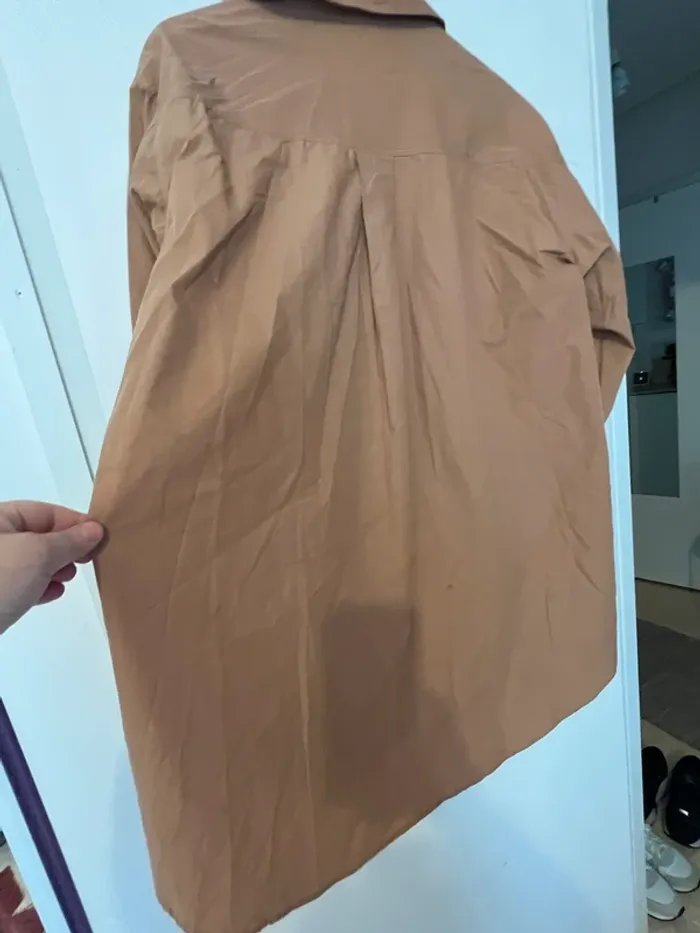 Chemises longues oversize camel taille S zara - photo numéro 3