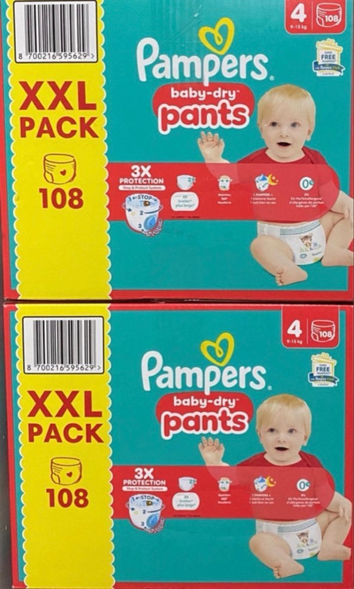 Pampers baby dry pants lot de 2 Xxl pack