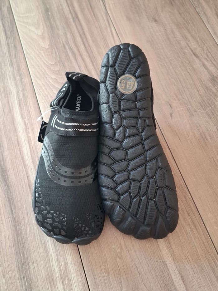 Chaussures baskets pied nu homme finesse sport aquatique noir - photo numéro 3