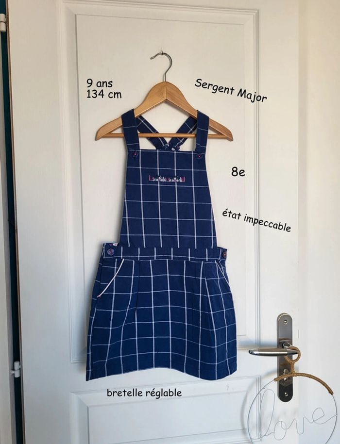 Robe salopette sergent major 9 ans comme neuve