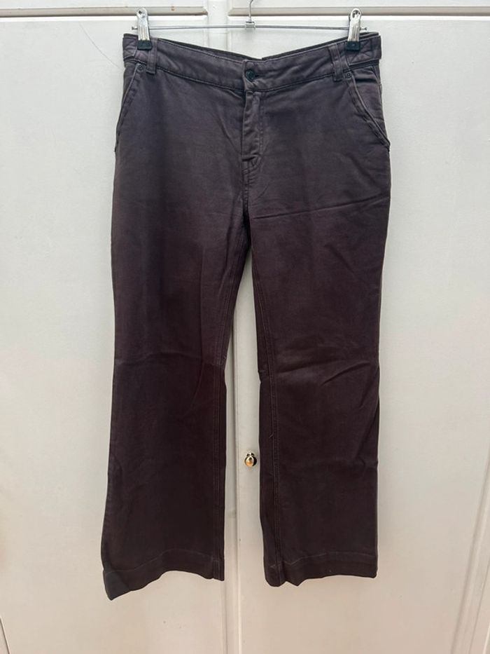 Jean pantalon pattes def d’éléphant marron - le comptoir des cotonniers taille 40 davage