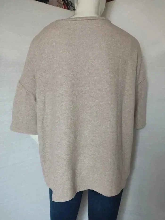 Pull beige manches 3/4 - photo numéro 5