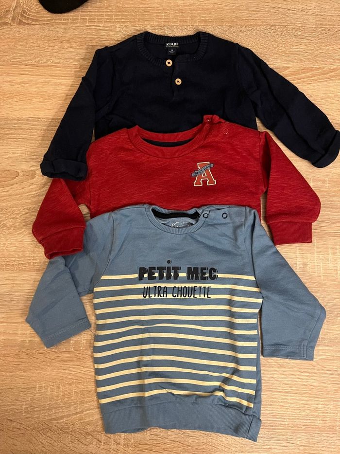 Lot pull sweat 12 mois