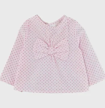Blouse à manches longues 3 mois en coton bio Risu Risu