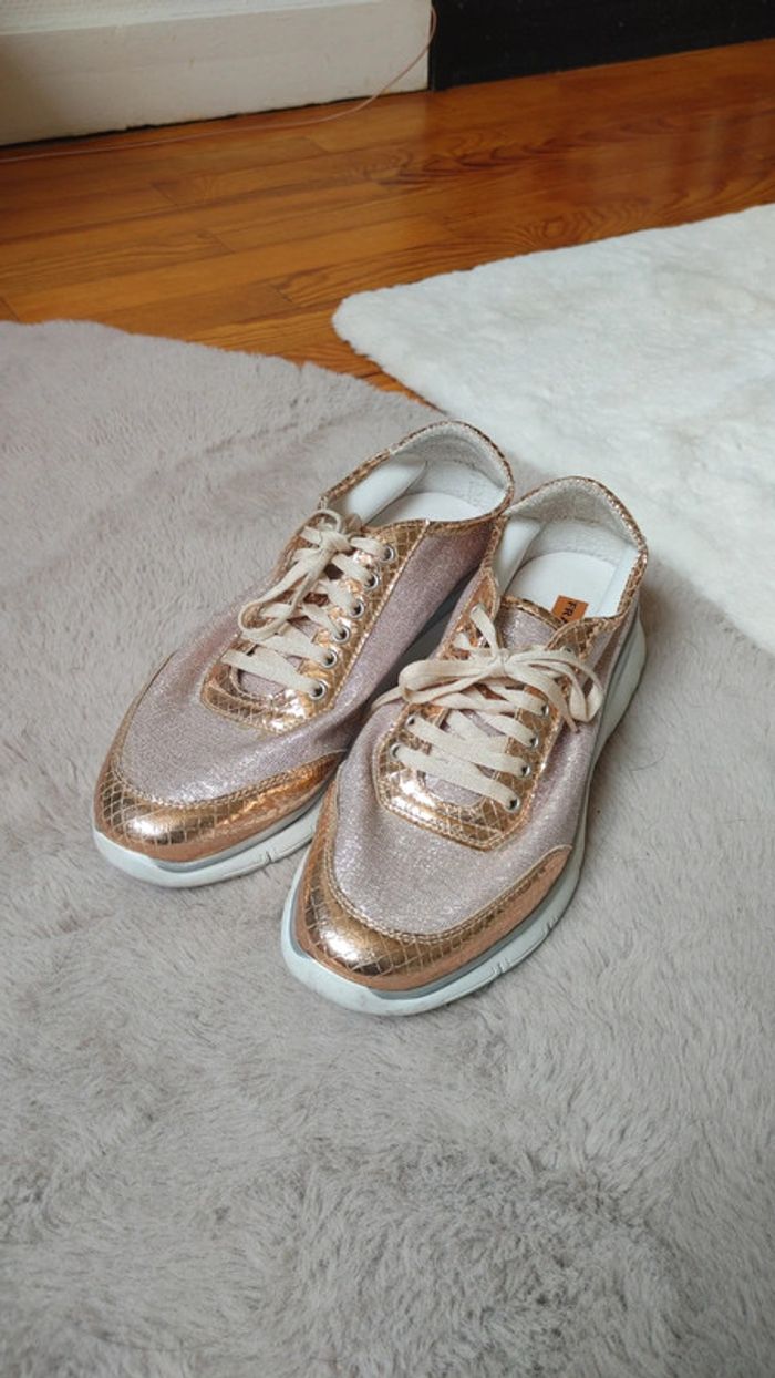 Basket été légère en cuir et mesh - photo numéro 9