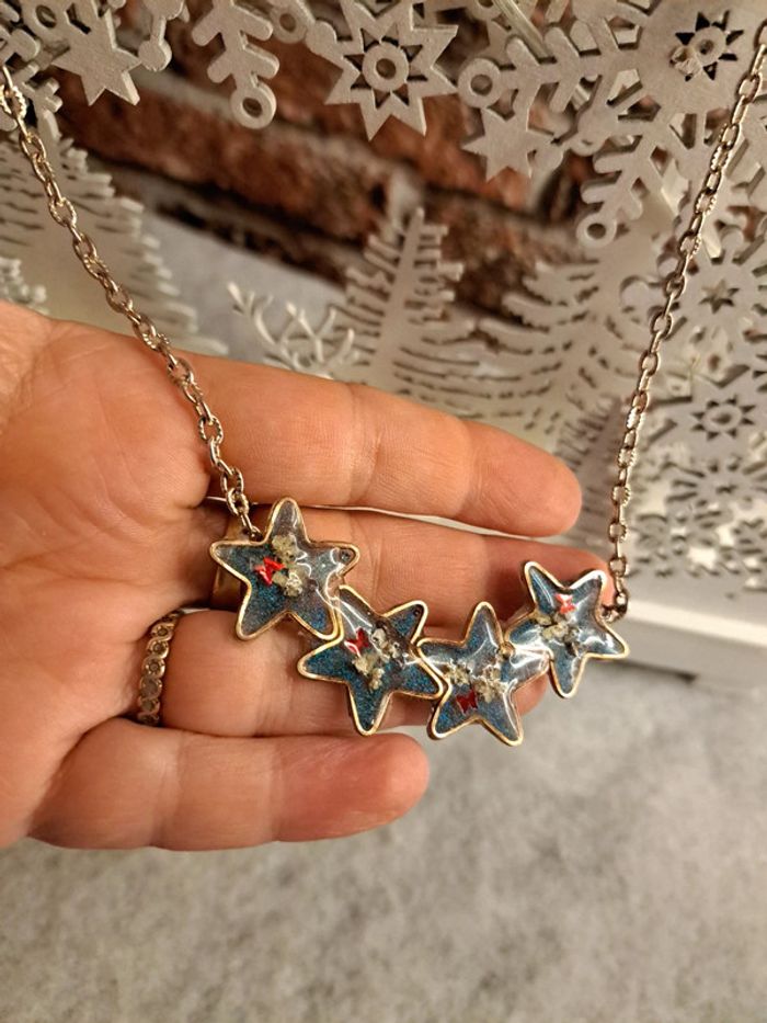 Collier étoile multicolore résine - photo numéro 8