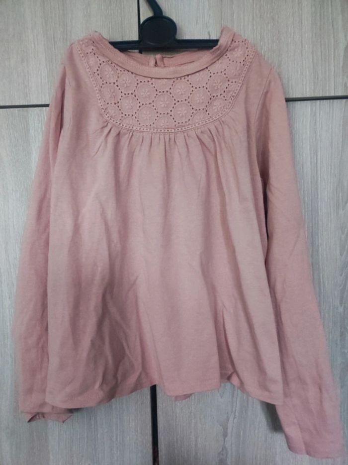 Tunique rose fleurs brodées 8 ans Vertbaudet - photo numéro 8