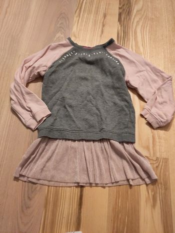 Robe - sweat rose et gris 6 ans
