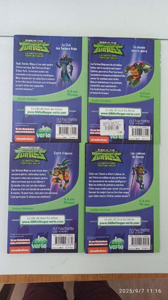 Intégrale bibliothèque verte Tortue ninja tmnt Rise of the Teenage Mutant Ninja Turtle - photo numéro 2