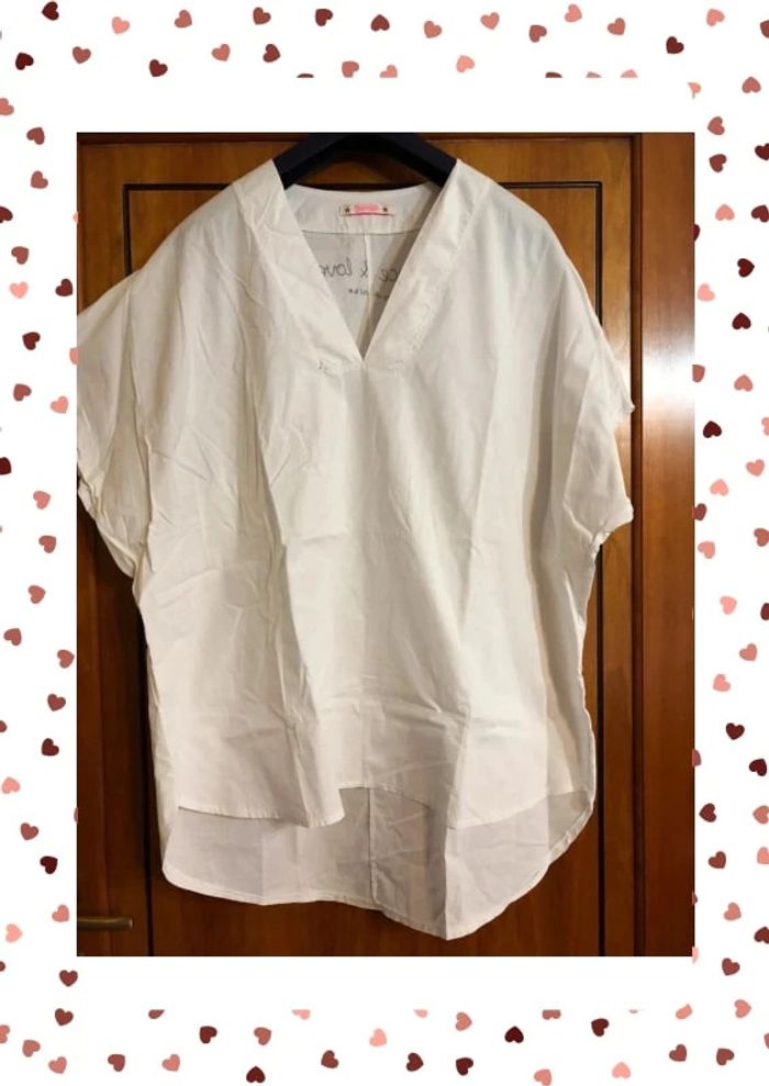 Chemise blanche Chantal B taille unique neuve