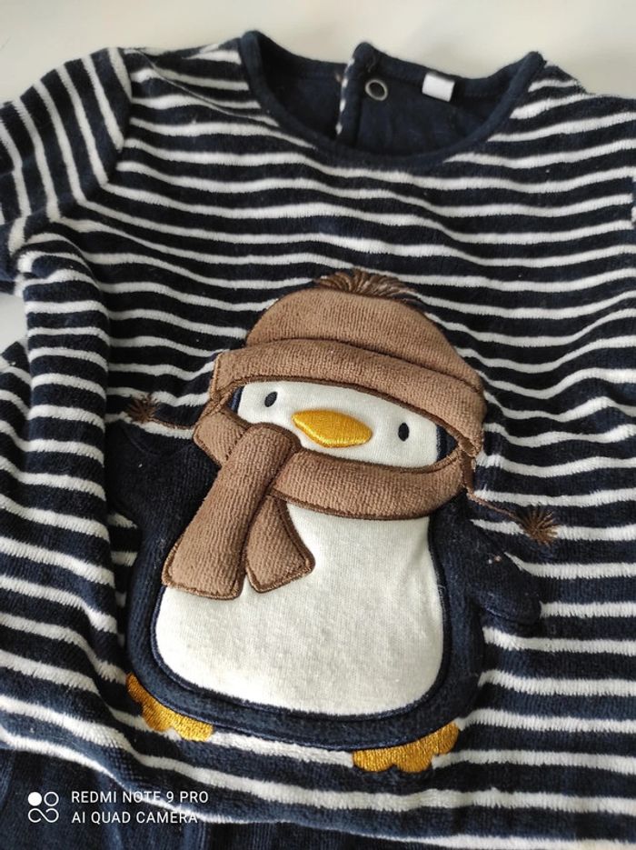 ensemble 3mois pingouin tbe - photo numéro 2