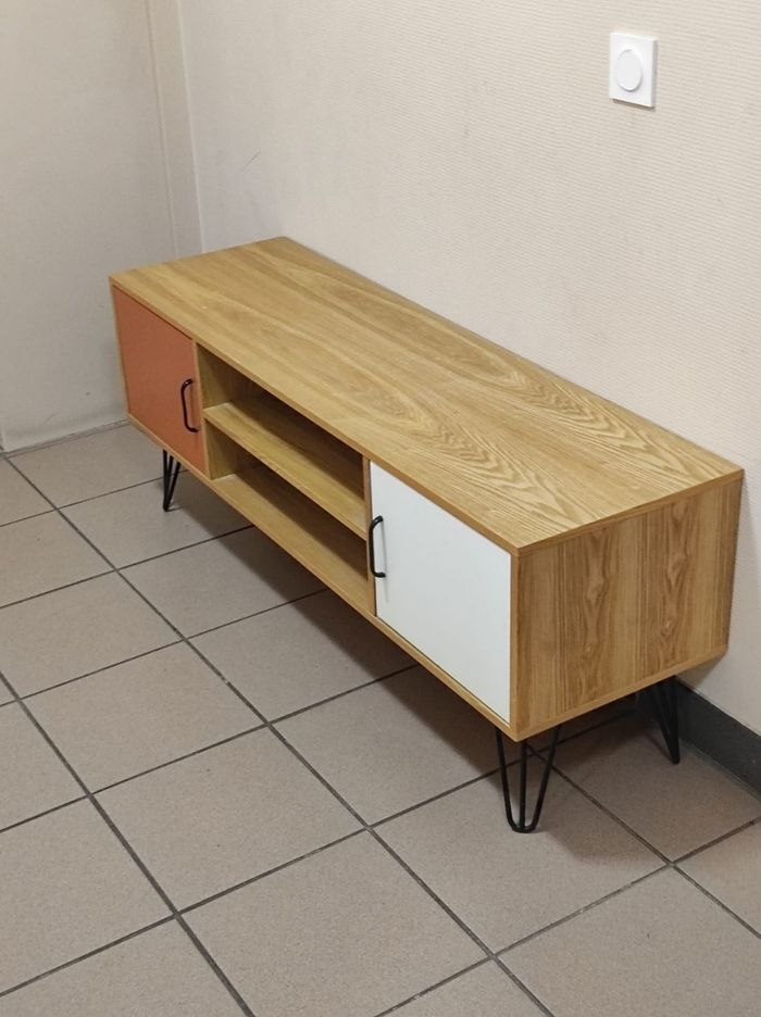 Meuble télé le twist coloré / bois - photo numéro 3