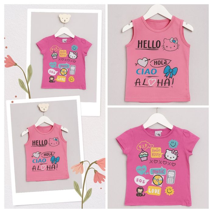 Lots de 2 haut Hello Kitty 6 ans - photo numéro 2